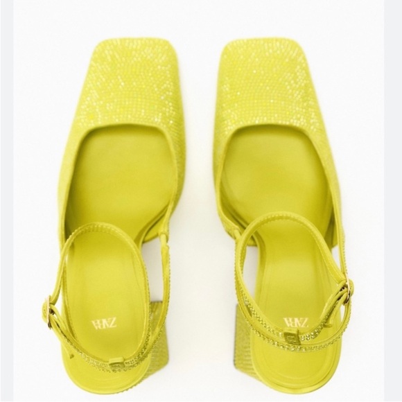 Zara Rhinestone Block Heel Sandals - Picture 2 of 5